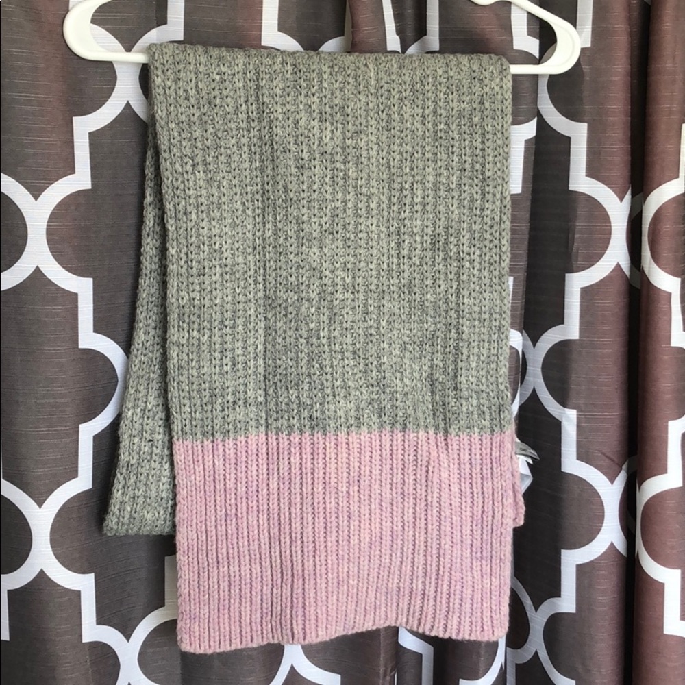 Grey and Pink Knot Scarf From Gap